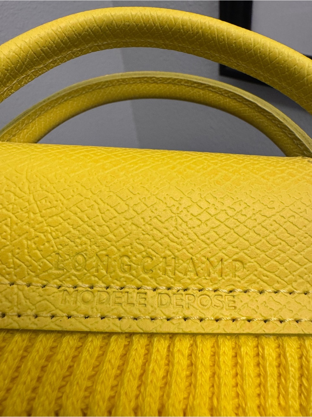 Longchamp Le Pliage Filet Dip Dye Knit Shoulder Bag - Picture 9 of 9